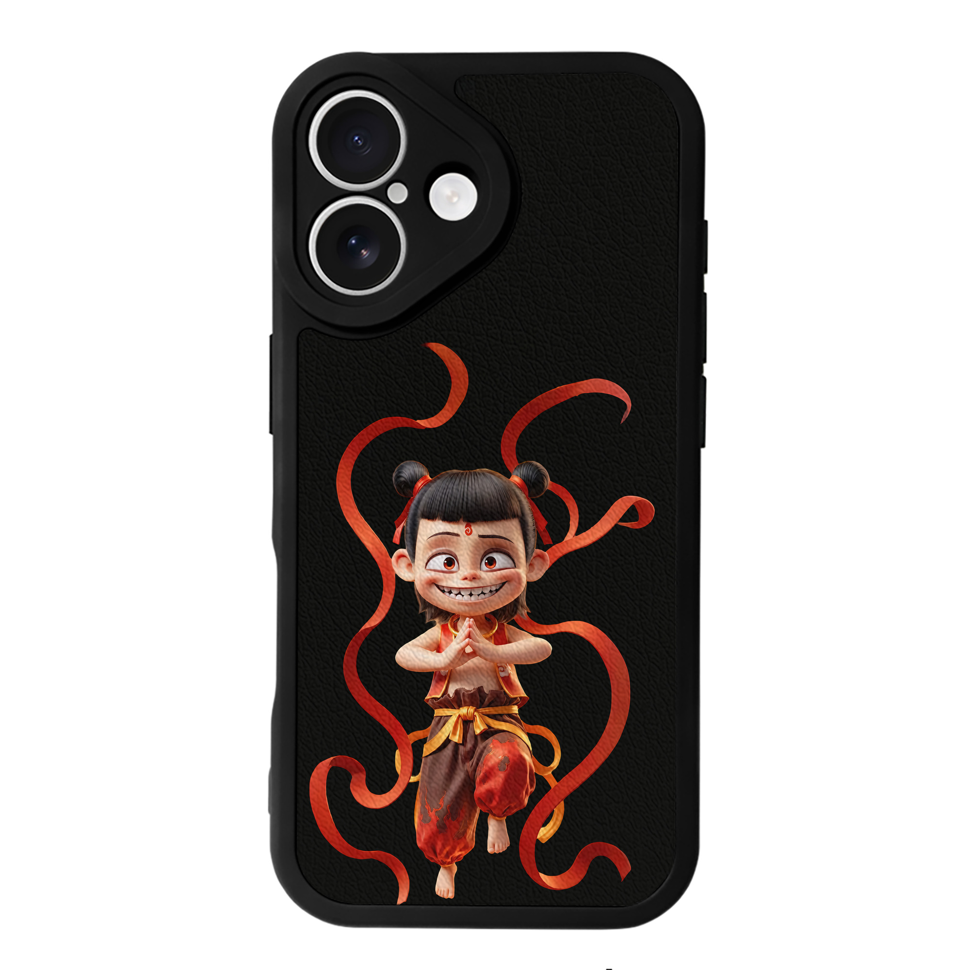 （画像用） Ne Zha 2 ナタ 魔童の大暴れ 【iPhone 16シリーズ対応】シリコンスマホケース（レザー調） 材質：シリコン